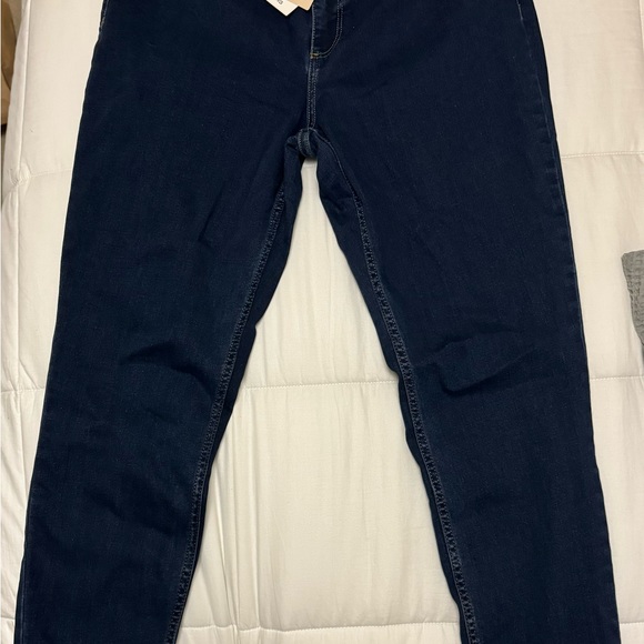 Mango High-waist Cotton Blend Jeggings in Dark Blue Denim - Picture 6 of 15